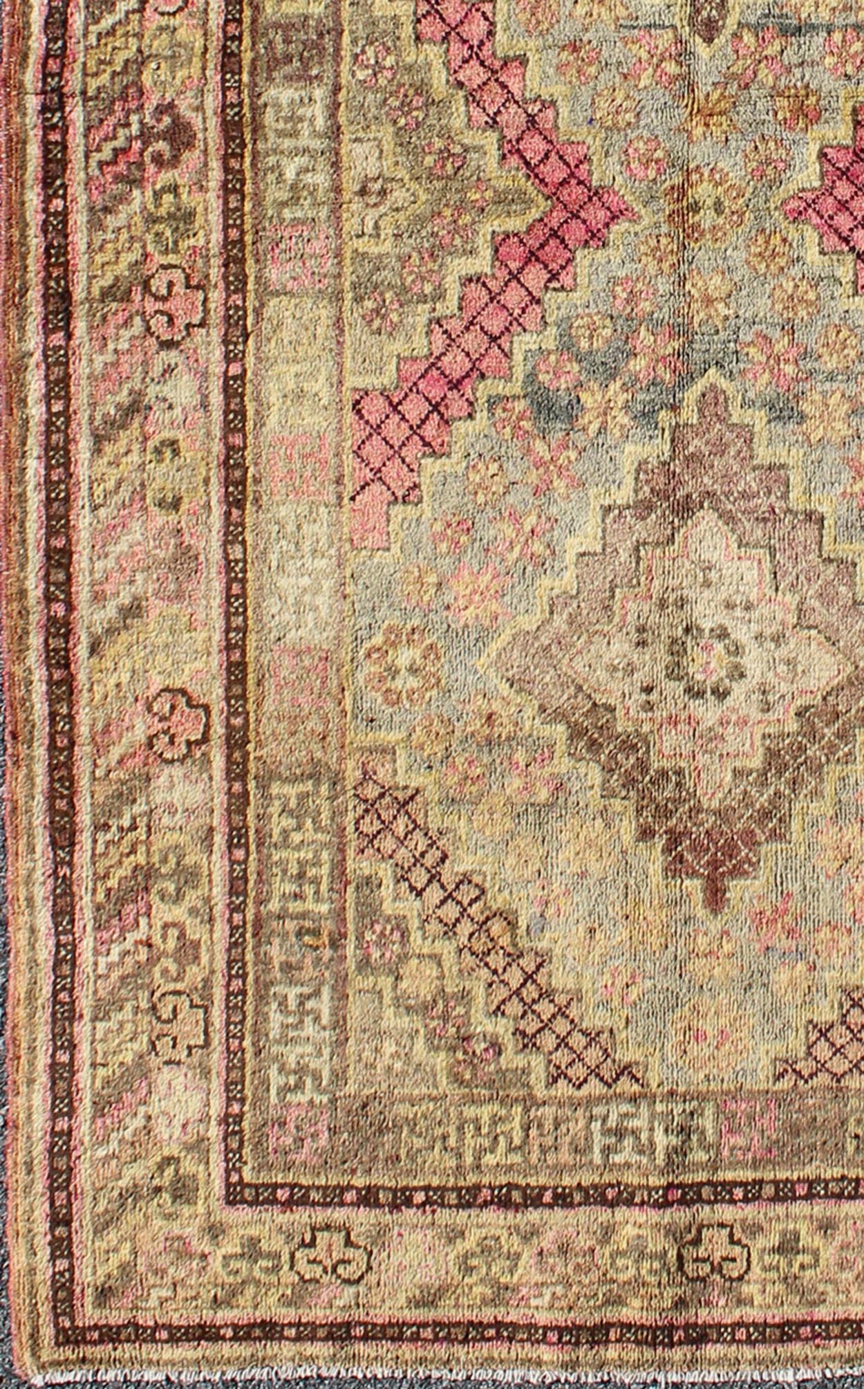 Early 20th Century Antique Khotan Rug with Paired Diamond Medallions in Wine Red, rug mp - 1301 - 519, country of origin / type: East Turkestan / Khotan, circa 1920 This delicately rendered antique Khotan rug was handcrafted in Turkestan during the ... - Keivan Woven ArtsMP - 1301 - 519 - 3970Rug