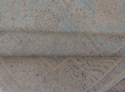 Afghan Khotan Rug With Geometric Design in Shades of Light Blue and Taupe. Geometric All - over Khotan with Pomegranate, rug MP - 1310 - 613, country of origin / type: Afghanistan / Khotan This Khotan features a geometric all - over Pomegranate design f... - Keivan Woven ArtsMP - 1310 - 613 - 4754Rug