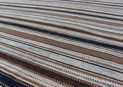 Keivan Woven Arts Fine Gabeh Rug in Stripe Design. Keivan Woven Arts rug/MP - 1703 - 1290, country of origin / type: Afghanistan Measures: 9'0 x 11'6 Made with traditions of Gabbeh from southern Iran, This finely woven rug displays a... - Keivan Woven ArtsMP - 1703 - 1290 - 8263Rug