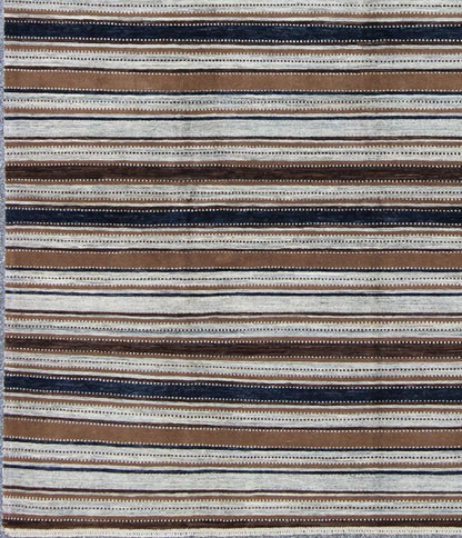 Keivan Woven Arts Fine Gabeh Rug in Stripe Design. Keivan Woven Arts rug/MP - 1703 - 1290, country of origin / type: Afghanistan Measures: 9'0 x 11'6 Made with traditions of Gabbeh from southern Iran, This finely woven rug displays a... - Keivan Woven ArtsMP - 1703 - 1290 - 8263Rug