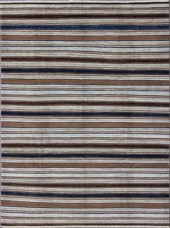 Keivan Woven Arts Fine Gabeh Rug in Stripe Design. Keivan Woven Arts rug/MP - 1703 - 1290, country of origin / type: Afghanistan Measures: 9'0 x 11'6 Made with traditions of Gabbeh from southern Iran, This finely woven rug displays a... - Keivan Woven ArtsMP - 1703 - 1290 - 8263Rug