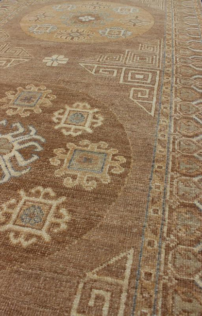 Khotan Rug with All - over Samarkand Design with Floral and circular Motifs Light Khotan runner with geometric Medallions, Keivan Woven Arts / rug/MP - 1703 - 1743 country of origin / type: Afghanistan / Khotan This Reproduction Khotan fea... - Keivan Woven ArtsMP - 1703 - 1743 - 8273Rug