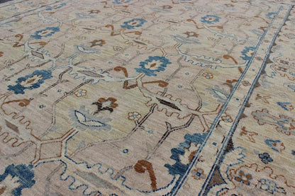 Light Khotan rug with geometric Medallions, Keivan Woven Arts / rug MP - 1703 - 7565 country of origin / type: Afghanistan / Khotan This Reproduction Khotan features a geometric all - over design flanked by a repeating pattern in the border. The entir... - Keivan Woven ArtsMP - 1703 - 7565 - 8277Rug