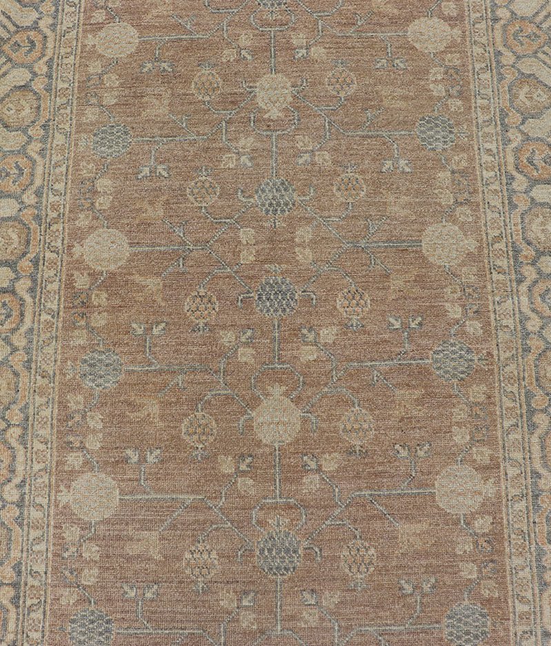 Gallery Khotan Runner with Pomegranate Design in Light Tones Khotan Rug with Pomegranate Design. rug MP - 1709 - 273 country of origin / type: Afghanistan / Khotan, circa Early - 21st Century. Measures: 4'0 x 15'5. This Reproduction Khot... - Keivan Woven ArtsMP - 1709 - 273 - 8907Rug