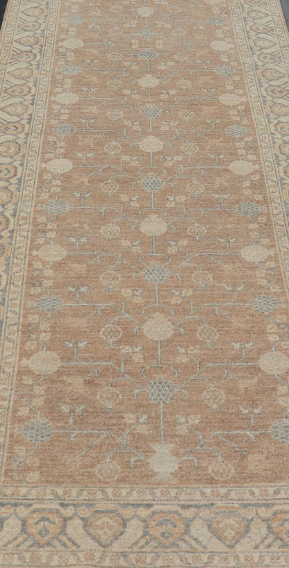Gallery Khotan Runner with Pomegranate Design in Light Tones Khotan Rug with Pomegranate Design. rug MP - 1709 - 273 country of origin / type: Afghanistan / Khotan, circa Early - 21st Century. Measures: 4'0 x 15'5. This Reproduction Khot... - Keivan Woven ArtsMP - 1709 - 273 - 8907Rug