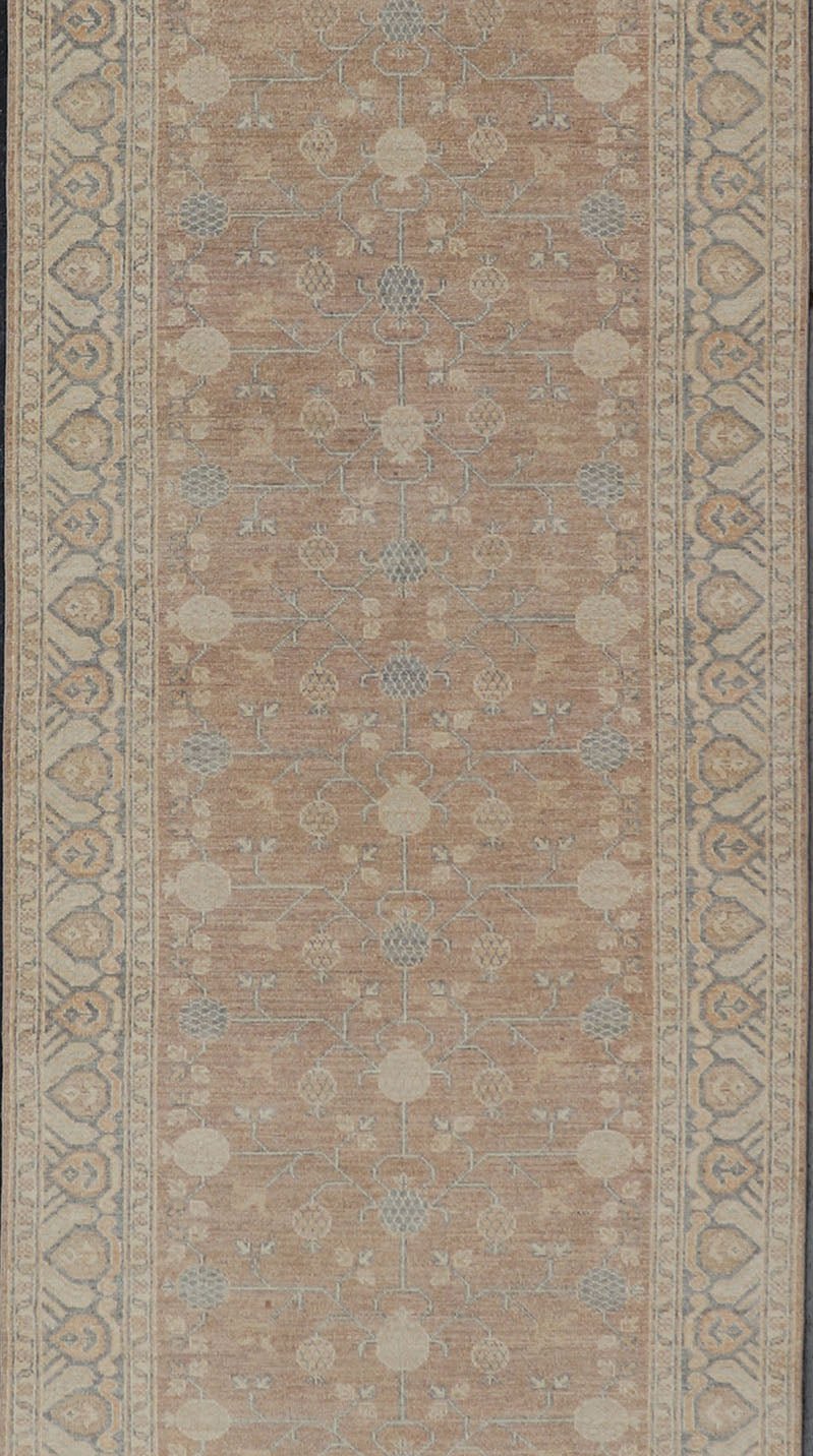 Gallery Khotan Runner with Pomegranate Design in Light Tones Khotan Rug with Pomegranate Design. rug MP - 1709 - 273 country of origin / type: Afghanistan / Khotan, circa Early - 21st Century. Measures: 4'0 x 15'5. This Reproduction Khot... - Keivan Woven ArtsMP - 1709 - 273 - 8907Rug