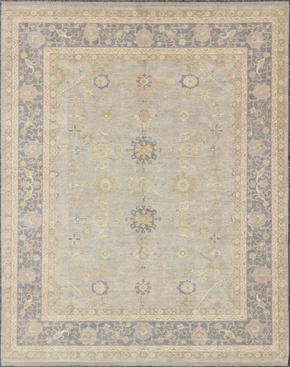 Modern Tabriz Design Fine Rug in Muted Gray Blue Background, Medium Gray Blue Border Tabriz design Fine rug with all - over Sub - floral design in light and dark blue gray, taupe and grays, Keivan Woven Arts / rug/MP - 1710 - 3053, country of origin'/ t... - Keivan Woven ArtsMP - 1710 - 3053 - 8929Rug