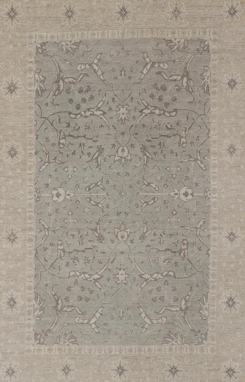 Charming Tabriz Design Rug with All - Over Design in Gray's, Tan, and Cream Tabriz Design Rug with all - over design in cream, tan, and grays / fine tabriz Keivan Woven Arts / rug MP - 1903 - 10205, country of origin / type: Afghanistan / Tabriz ... - Keivan Woven ArtsMP - 1903 - 10205 - 30Rug