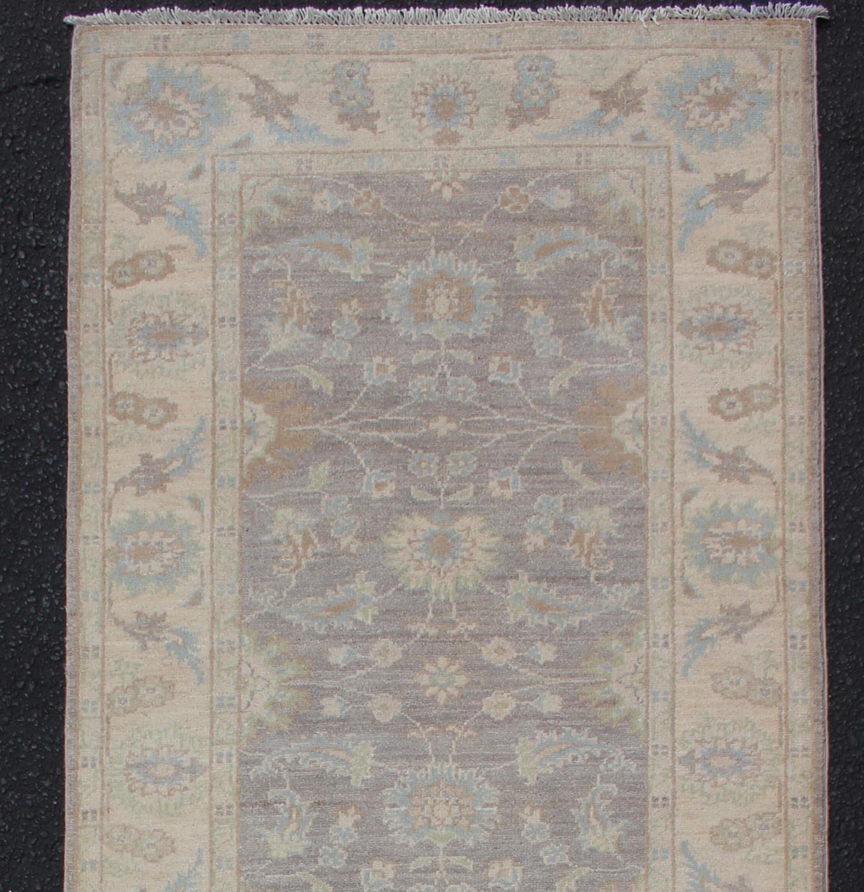Keivan Woven Arts Runner with All - over Tabriz Design with Geometric Motifs. Keivan Woven Arts / MP - 1903 - B379, country of origin / type: Afghanistan / Tabriz. Measures: 2'9 x 22'3 This Reproduction Tabriz features a floral all - over design flanke... - Keivan Woven ArtsMP - 1903 - B379 - 1476Rug