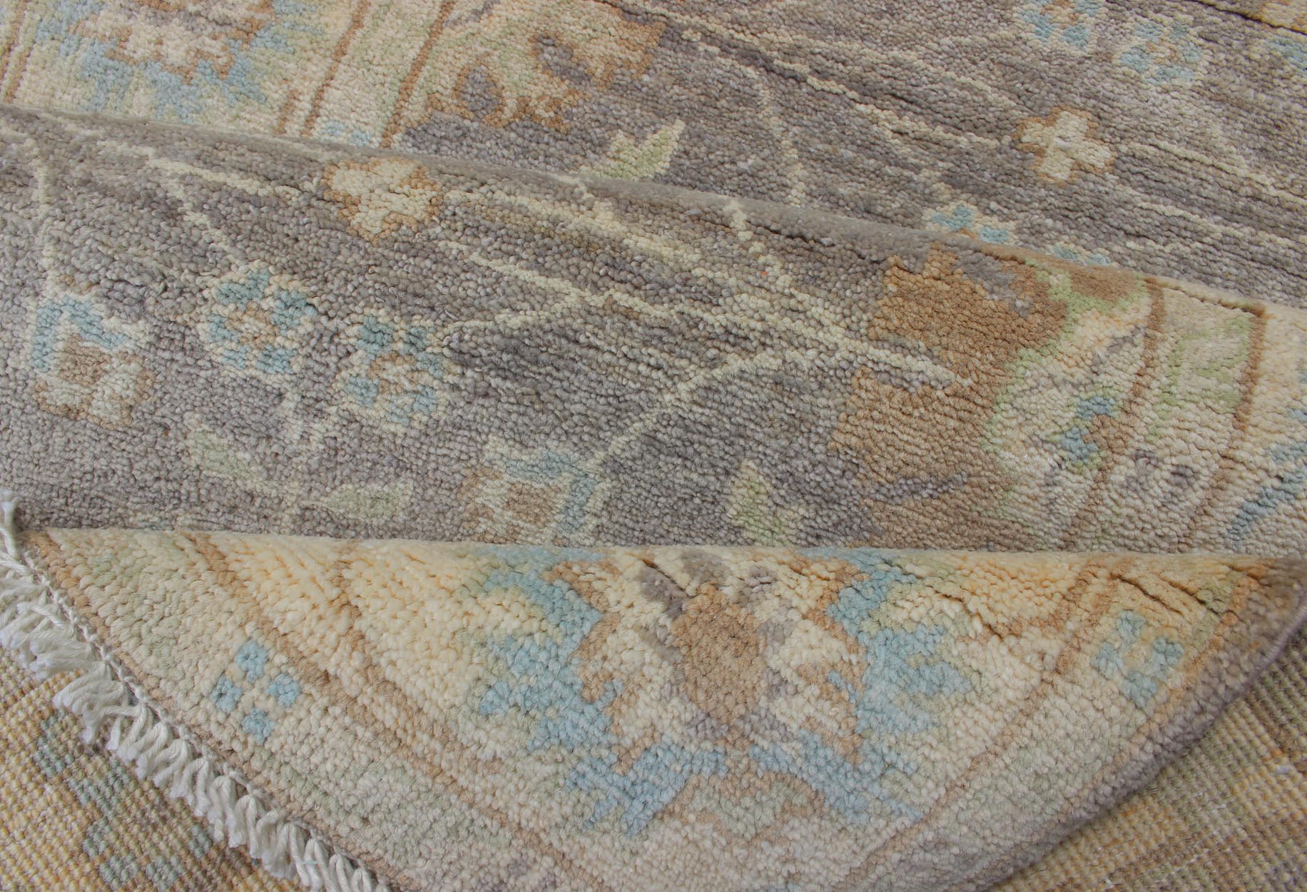 Keivan Woven Arts Runner with All - over Tabriz Design with Geometric Motifs. Keivan Woven Arts / MP - 1903 - B379, country of origin / type: Afghanistan / Tabriz. Measures: 2'9 x 22'3 This Reproduction Tabriz features a floral all - over design flanke... - Keivan Woven ArtsMP - 1903 - B379 - 1476Rug