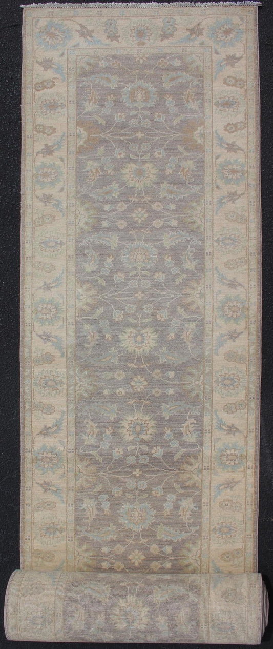 Keivan Woven Arts Runner with All - over Tabriz Design with Geometric Motifs. Keivan Woven Arts / MP - 1903 - B379, country of origin / type: Afghanistan / Tabriz. Measures: 2'9 x 22'3 This Reproduction Tabriz features a floral all - over design flanke... - Keivan Woven ArtsMP - 1903 - B379 - 1476Rug