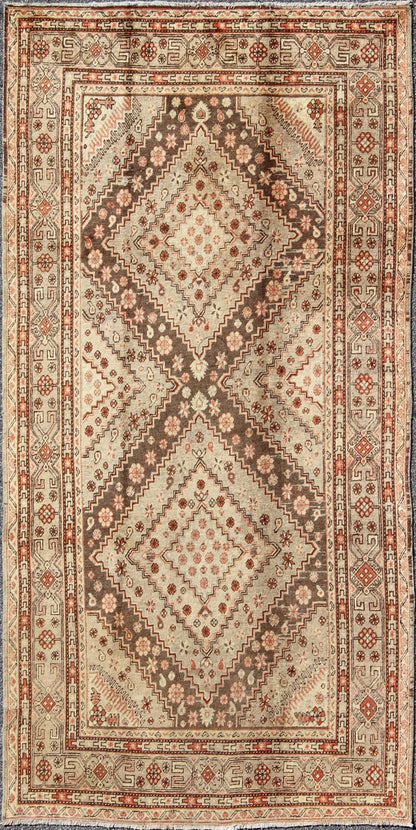 Early 20th Century Antique Khotan Rug with Paired Diamond Medallions, rug mp - 39e, country of origin / type: Turkey / Khotan, circa 1920 This delicately rendered antique Khotan rug was handcrafted in Turkestan during the early part of 20th centur... - Keivan Woven ArtsMP - 39E - 988Rug