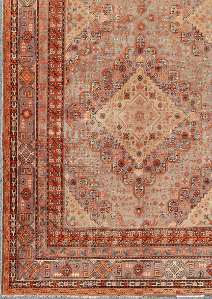 Antique Khotan Rug This delicately rendered antique Khotan rug was handcrafted in Turkestan during the early part of 20th century and displays an intricate Sub - geometric design with paired, diamond - shaped medallions. Measures: 6'5 x 13'. - Keivan Woven ArtsMP - 749 - 1927Rug