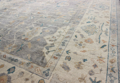 Tribal Design Hand Knotted Turkish Oushak Rug with Gray and Multi Colors Turkish Oushak rug with bold design and color palette and all - over diamond medallion design, Keivan Woven Arts / rug MSD - 200, country of origin / type: Turkey / Oushak ... - Keivan Woven ArtsMSD - 200 - 9120Rug