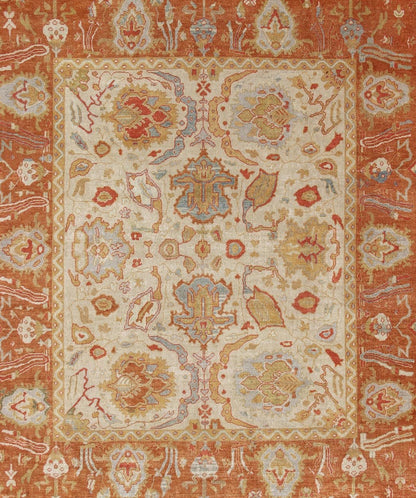 Large Square shaped Turkish Oushak Rug with Angora Wool Square Turkish Oushak Rug with Angora Wool, country of origin / type: Turkey / Oushak, circa Early - 21st Century. Measures: 12' x 13'10. This lovely Oushak rug was woven in Tu... - Keivan Woven ArtsMSD - A13110 - 4922Rug