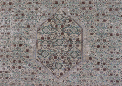 Vintage Persian Tabriz Rug With Floral Medallion in Earthy Tones With Brown. Keivan Woven Arts / rug MSE - 1131, country of origin / type: Iran / Tabriz, circa 1960. Measures: 6'1 x 9'3 This mid - 20th century, handwoven vintage Persian Tabriz rug ... - Keivan Woven ArtsMSE - 1131 - 25594Rug