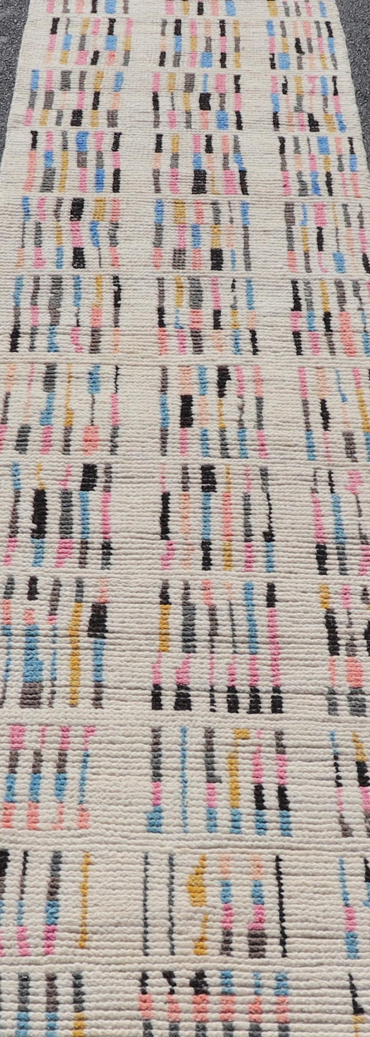 Modern Casual Hand Knotted Piled Runner With Minimalist Modern Design. rug MSE - 12119, Keivan Woven Arts country of origin / type: Afghanistan / Piled, condition: new. Measures: 2'6 x 12'4 This minimalist design runner features a modern causal co... - Keivan Woven ArtsMSE - 12119 - 25341Rug