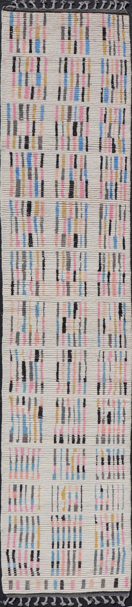 Modern Casual Hand Knotted Piled Runner With Minimalist Modern Design. rug MSE - 12119, Keivan Woven Arts country of origin / type: Afghanistan / Piled, condition: new. Measures: 2'6 x 12'4 This minimalist design runner features a modern causal co... - Keivan Woven ArtsMSE - 12119 - 25341Rug