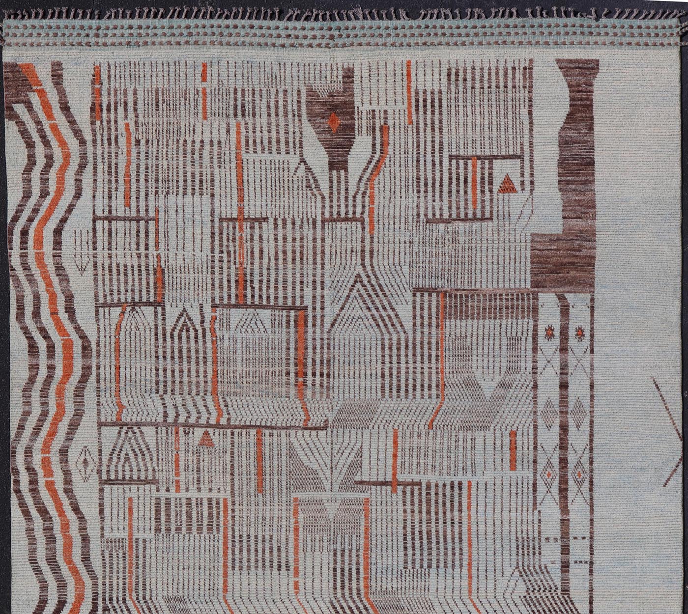 Modern Hand - Knotted Rug in Wool with Sub - Geometric Modern Design in Multicolor. Keivan Woven Arts / rug MSE - 12384, country of origin / type: Afghanistan / Modern Casual, circa Early - 21th Century. Measures: 11'7 x 16'0 This modern casual rug has b... - Keivan Woven ArtsMSE - 12384 - 24952Rug