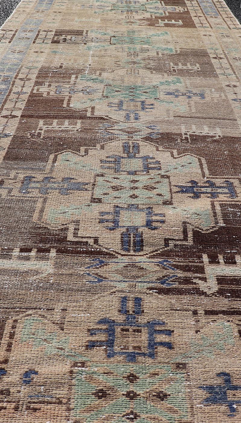 Vintage Persian Hamadan Runner in Warm Tones of Purple, Brown and Taupe. Country of Origin: Iran; Type: Hamedan; Design: Floral, Persian Floral, All - Over: rug MSE - 1251, Keivan Woven Arts. Measures: 3'4 x 9'9 This vintage Persian runner features ... - Keivan Woven ArtsMSE - 1251 - 25533Rug