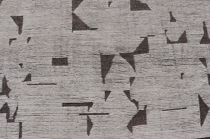 Fine Modern Rug in White & Light Taupe Tones with Abstract & Geometric Design. Country of Origin: Afghanistan Keivan Woven Arts; MSE - 12544 Type: Modern Casual Design: Abstract, Sub - Geometric, Modern 21st century Measures: 8'11 x 12'5 Fine Modern... - Keivan Woven ArtsMSE - 12544 - 25359Rug
