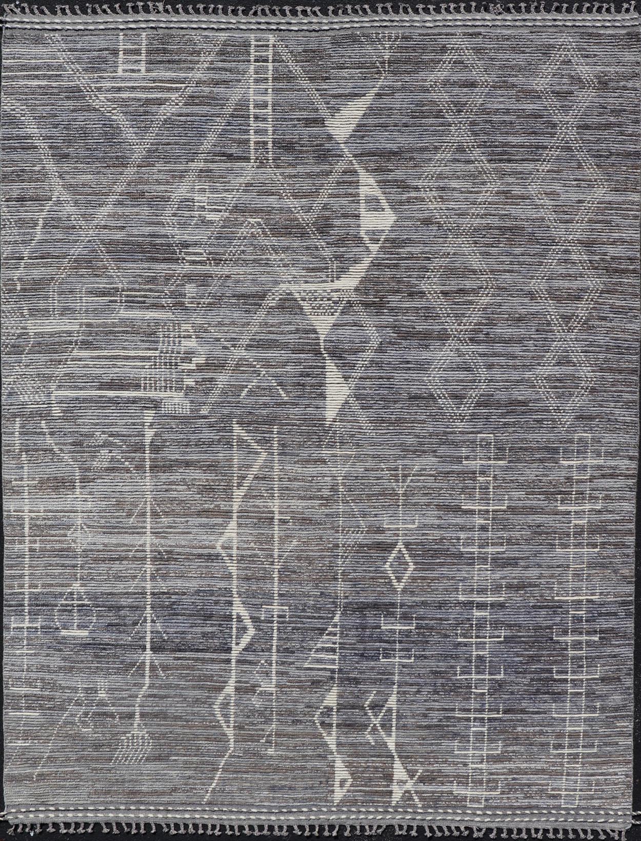 Modern Rug by Keivan Woven Arts in Wool With All - Over Sub - Geometric Tribal Design. Keivan Woven Arts; rug MSE - 12546, country of origin / type: Afghanistan / Modern Casual, circa Early - 21th Century. Measures: 8'8 x 12'2 This modern casual tribal r... - Keivan Woven ArtsMSE - 12546 - 25365Rug