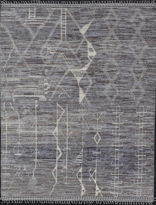 Modern Rug by Keivan Woven Arts in Wool With All - Over Sub - Geometric Tribal Design. Keivan Woven Arts; rug MSE - 12546, country of origin / type: Afghanistan / Modern Casual, circa Early - 21th Century. Measures: 8'8 x 12'2 This modern casual tribal r... - Keivan Woven ArtsMSE - 12546 - 25365Rug