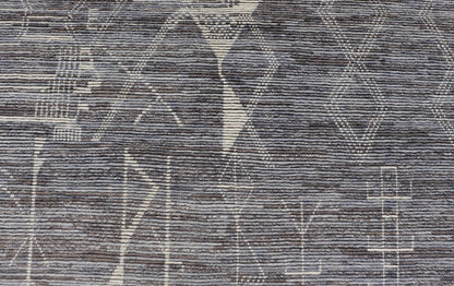 Modern Rug by Keivan Woven Arts in Wool With All - Over Sub - Geometric Tribal Design. Keivan Woven Arts; rug MSE - 12546, country of origin / type: Afghanistan / Modern Casual, circa Early - 21th Century. Measures: 8'8 x 12'2 This modern casual tribal r... - Keivan Woven ArtsMSE - 12546 - 25365Rug