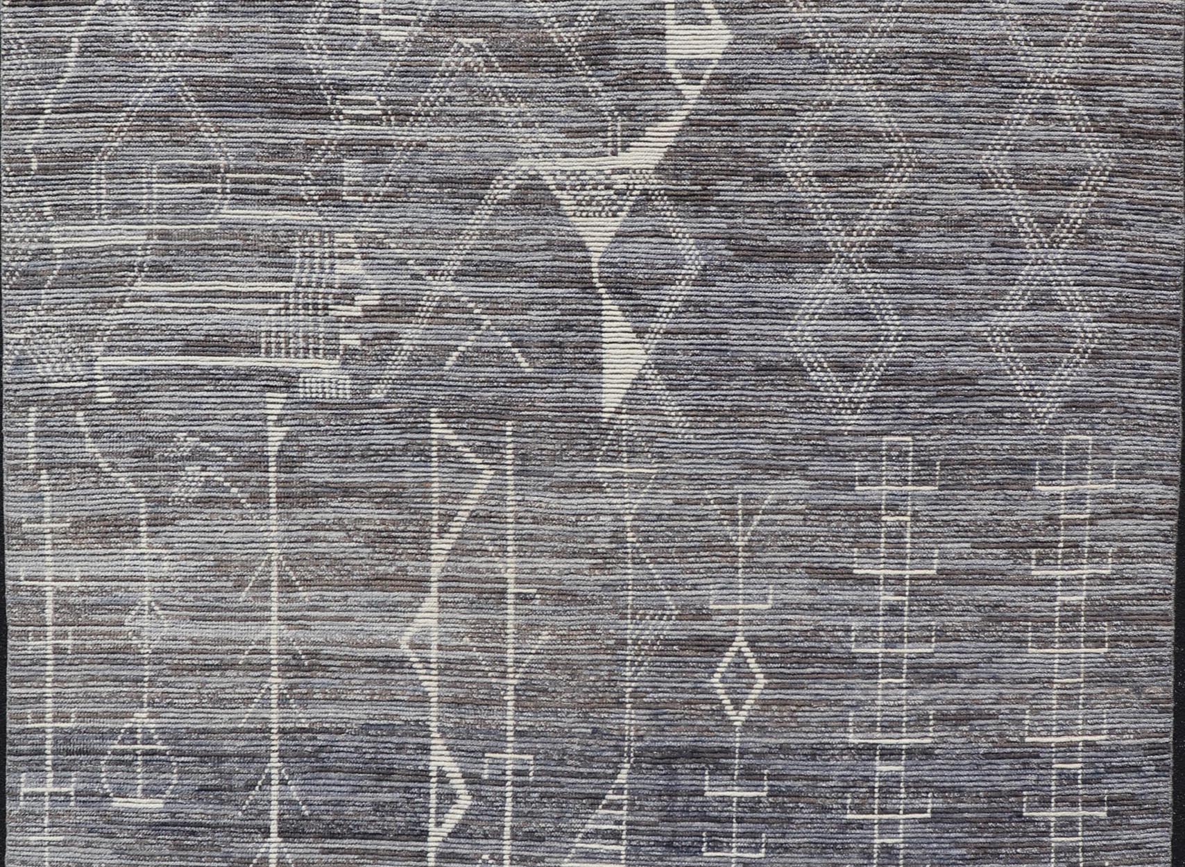 Modern Rug by Keivan Woven Arts in Wool With All - Over Sub - Geometric Tribal Design. Keivan Woven Arts; rug MSE - 12546, country of origin / type: Afghanistan / Modern Casual, circa Early - 21th Century. Measures: 8'8 x 12'2 This modern casual tribal r... - Keivan Woven ArtsMSE - 12546 - 25365Rug
