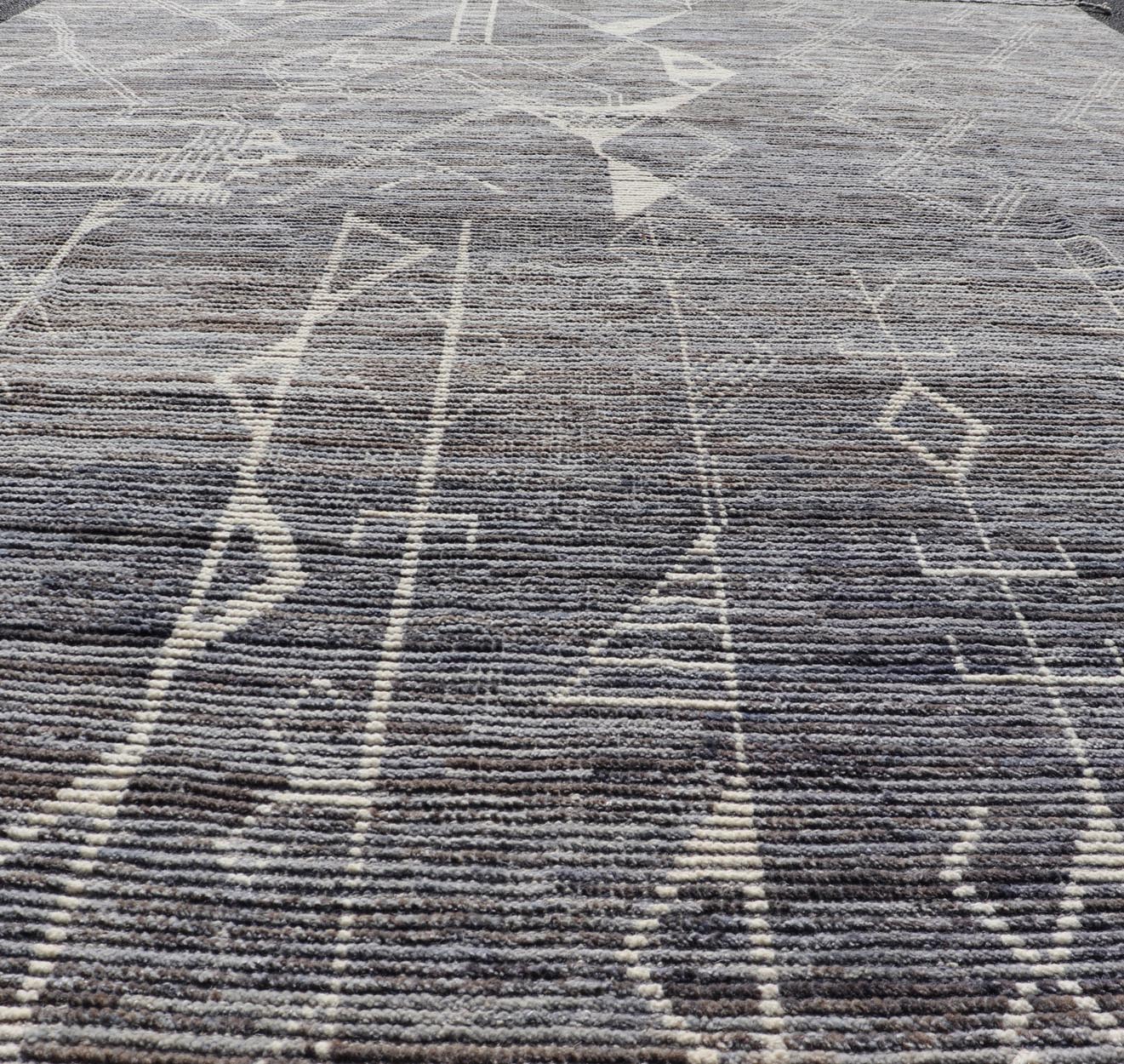 Modern Rug by Keivan Woven Arts in Wool With All - Over Sub - Geometric Tribal Design. Keivan Woven Arts; rug MSE - 12546, country of origin / type: Afghanistan / Modern Casual, circa Early - 21th Century. Measures: 8'8 x 12'2 This modern casual tribal r... - Keivan Woven ArtsMSE - 12546 - 25365Rug