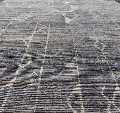 Modern Rug by Keivan Woven Arts in Wool With All - Over Sub - Geometric Tribal Design. Keivan Woven Arts; rug MSE - 12546, country of origin / type: Afghanistan / Modern Casual, circa Early - 21th Century. Measures: 8'8 x 12'2 This modern casual tribal r... - Keivan Woven ArtsMSE - 12546 - 25365Rug