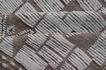 Large Modern Hand - Knotted Moroccan Rug in Wool with Sub - Geometric Design. Keivan Woven Arts; rug MSE - 12553, country of origin / type: Afghanistan / Modern Casual, circa Early - 21th Century. Measures: 11'6 x 18'3 This modern casual tribal rug has ... - Keivan Woven ArtsMSE - 12553 - 25377Rug