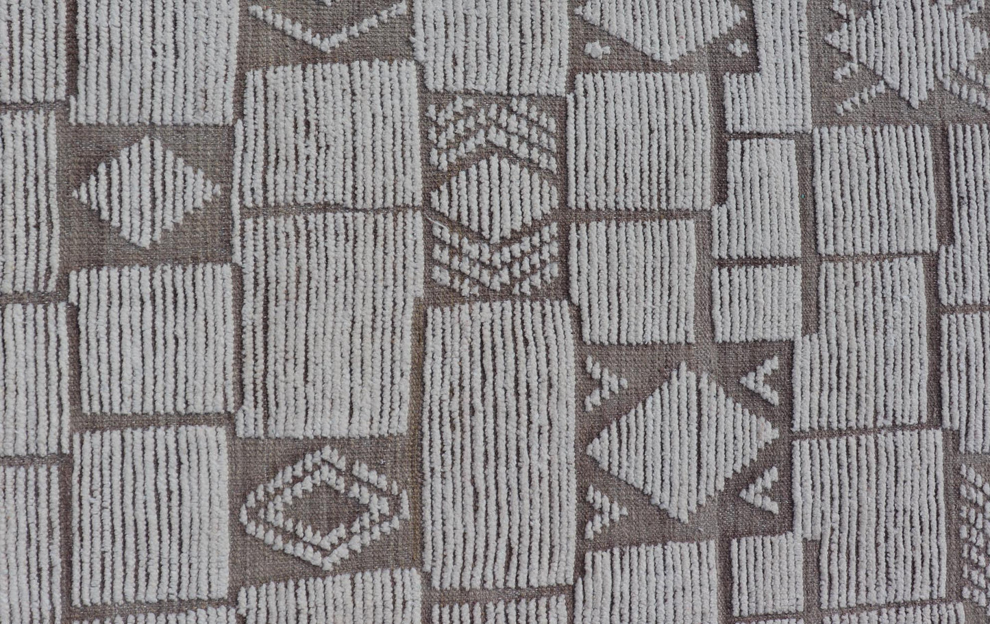 Large Modern Hand - Knotted Moroccan Rug in Wool with Sub - Geometric Design. Keivan Woven Arts; rug MSE - 12553, country of origin / type: Afghanistan / Modern Casual, circa Early - 21th Century. Measures: 11'6 x 18'3 This modern casual tribal rug has ... - Keivan Woven ArtsMSE - 12553 - 25377Rug