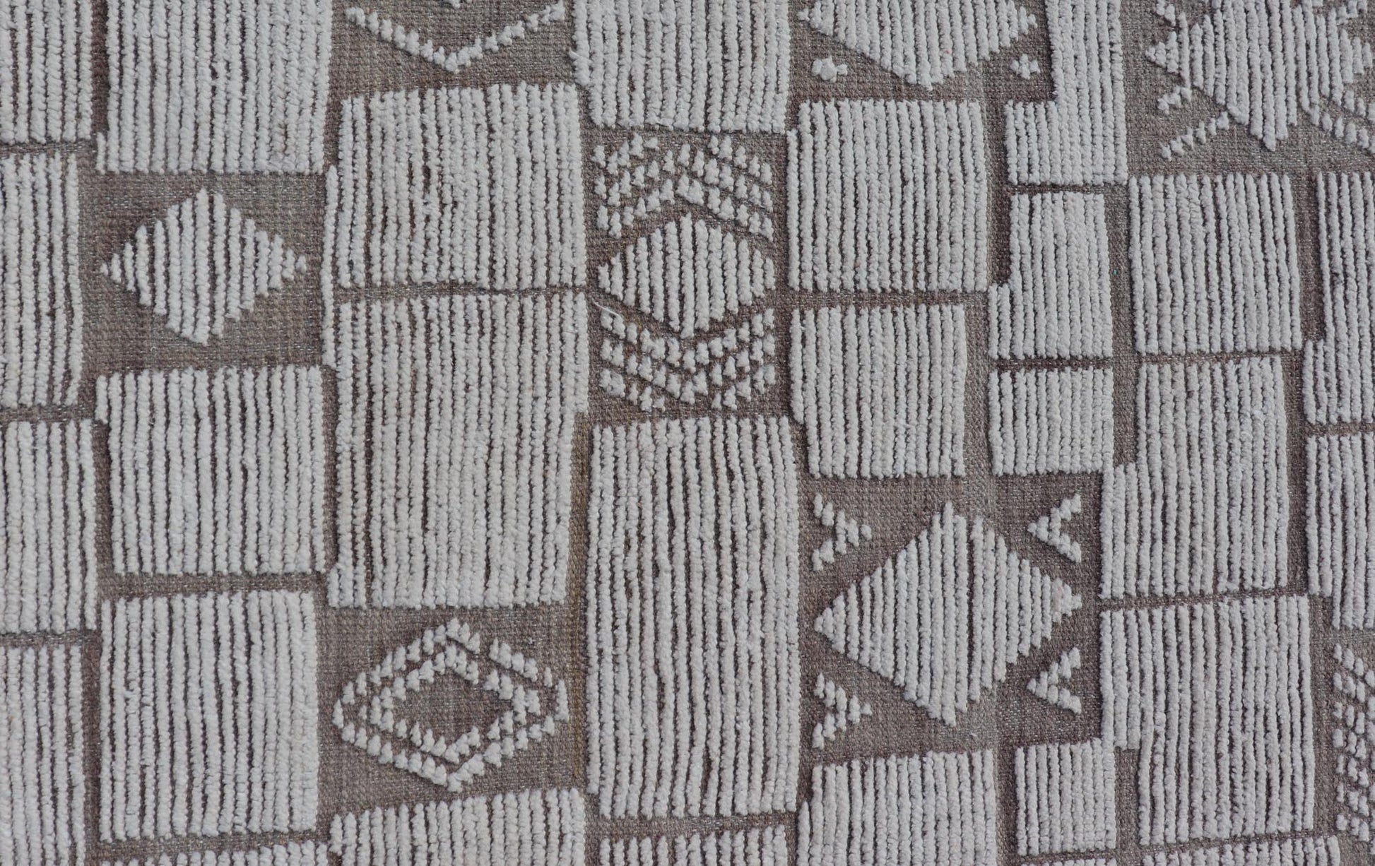 Large Modern Hand - Knotted Moroccan Rug in Wool with Sub - Geometric Design. Keivan Woven Arts; rug MSE - 12553, country of origin / type: Afghanistan / Modern Casual, circa Early - 21th Century. Measures: 11'6 x 18'3 This modern casual tribal rug has ... - Keivan Woven ArtsMSE - 12553 - 25377Rug