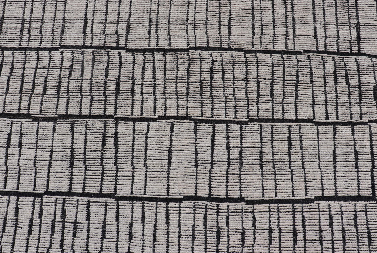 Large Minimalist Modern Casual Rug with Black Background and Ivory Pile. Keivan Woven Arts; rug MSE - 12571 Country of Origin: Afghanistan Type: Modern Casual Design: All - Over, Minimalist. Measures: 11'9 x 18'4 This large modern casual rug's fiel... - Keivan Woven ArtsMSE - 12571 - 25383Rug