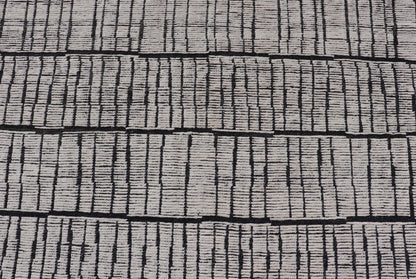 Large Minimalist Modern Casual Rug with Black Background and Ivory Pile. Keivan Woven Arts; rug MSE - 12571 Country of Origin: Afghanistan Type: Modern Casual Design: All - Over, Minimalist. Measures: 11'9 x 18'4 This large modern casual rug's fiel... - Keivan Woven ArtsMSE - 12571 - 25383Rug
