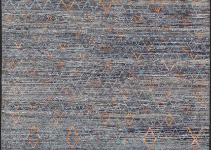 Modern Hand - Knotted Rug with All - Over Geometric Moroccan Design With Color. Keivan Woven Arts; rug MSE - 12573 country of origin / type: Afghanistan / Modern Casual, circa Early - 21th century. Measures: 11'9 x 15'10 This modern casual tribal rug ha... - Keivan Woven ArtsMSE - 12573 - 25389Rug