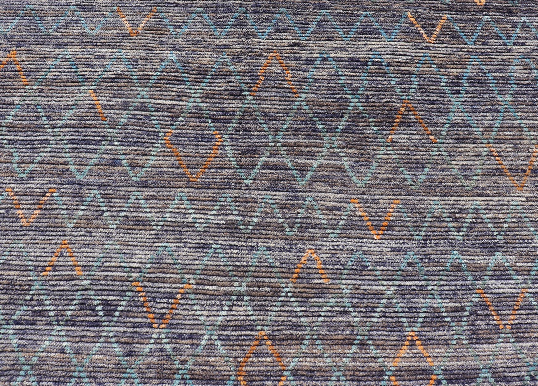 Modern Hand - Knotted Rug with All - Over Geometric Moroccan Design With Color. Keivan Woven Arts; rug MSE - 12573 country of origin / type: Afghanistan / Modern Casual, circa Early - 21th century. Measures: 11'9 x 15'10 This modern casual tribal rug ha... - Keivan Woven ArtsMSE - 12573 - 25389Rug