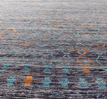 Modern Hand - Knotted Rug with All - Over Geometric Moroccan Design With Color. Keivan Woven Arts; rug MSE - 12573 country of origin / type: Afghanistan / Modern Casual, circa Early - 21th century. Measures: 11'9 x 15'10 This modern casual tribal rug ha... - Keivan Woven ArtsMSE - 12573 - 25389Rug