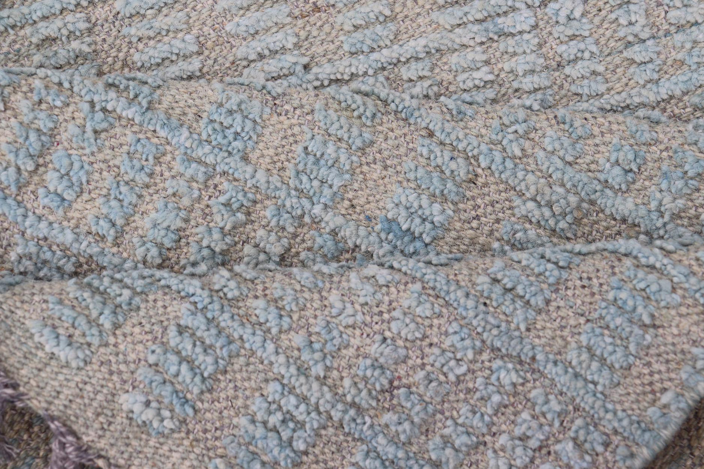 Modern Casual Piled Runner in Lt. Blue and Taupe Colors With Minimalist Design. Keivan Woven Arts / rug MSE - 12697, country of origin / type: Afghanistan / Piled, condition: new. Measures: 2'4 x 10'4 This Minimalist design runner features a mode... - Keivan Woven ArtsMSE - 12697 - 25425Rug