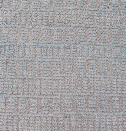 Modern Casual Piled Runner in Lt. Blue and Taupe Colors With Minimalist Design. Keivan Woven Arts / rug MSE - 12697, country of origin / type: Afghanistan / Piled, condition: new. Measures: 2'4 x 10'4 This Minimalist design runner features a mode... - Keivan Woven ArtsMSE - 12697 - 25425Rug