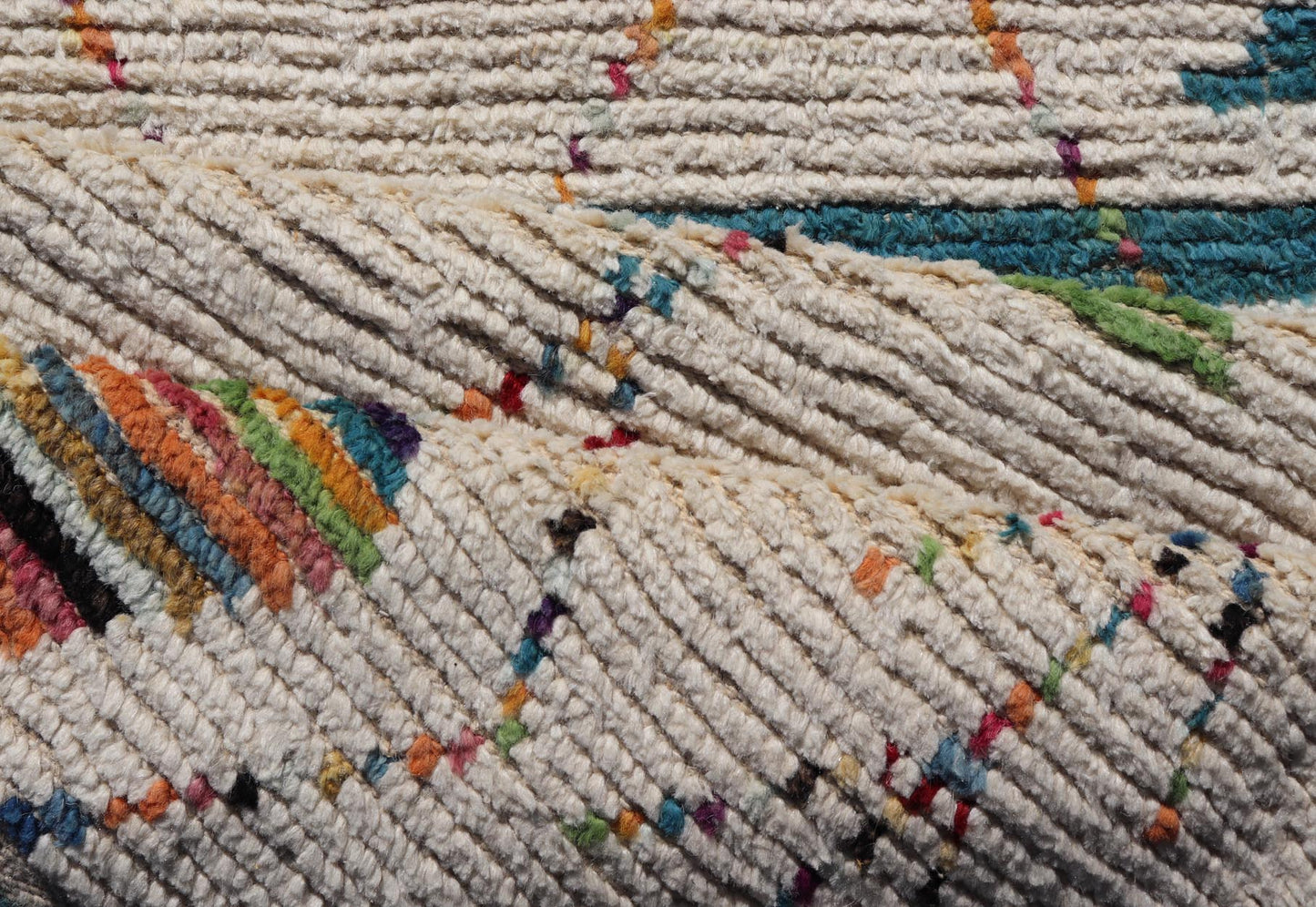 Tribal Moroccan Runner in Wool with Geometric Diamond Design On A Ivory Field. Keivan Woven Arts; rug MSE - 12787, country of origin / type: Afghanistan / Modern Casual, circa Early - 21th Century. Measures: 3'0 x 12'11 This modern casual tribal run... - Keivan Woven ArtsMSE - 12787 - 25449Rug