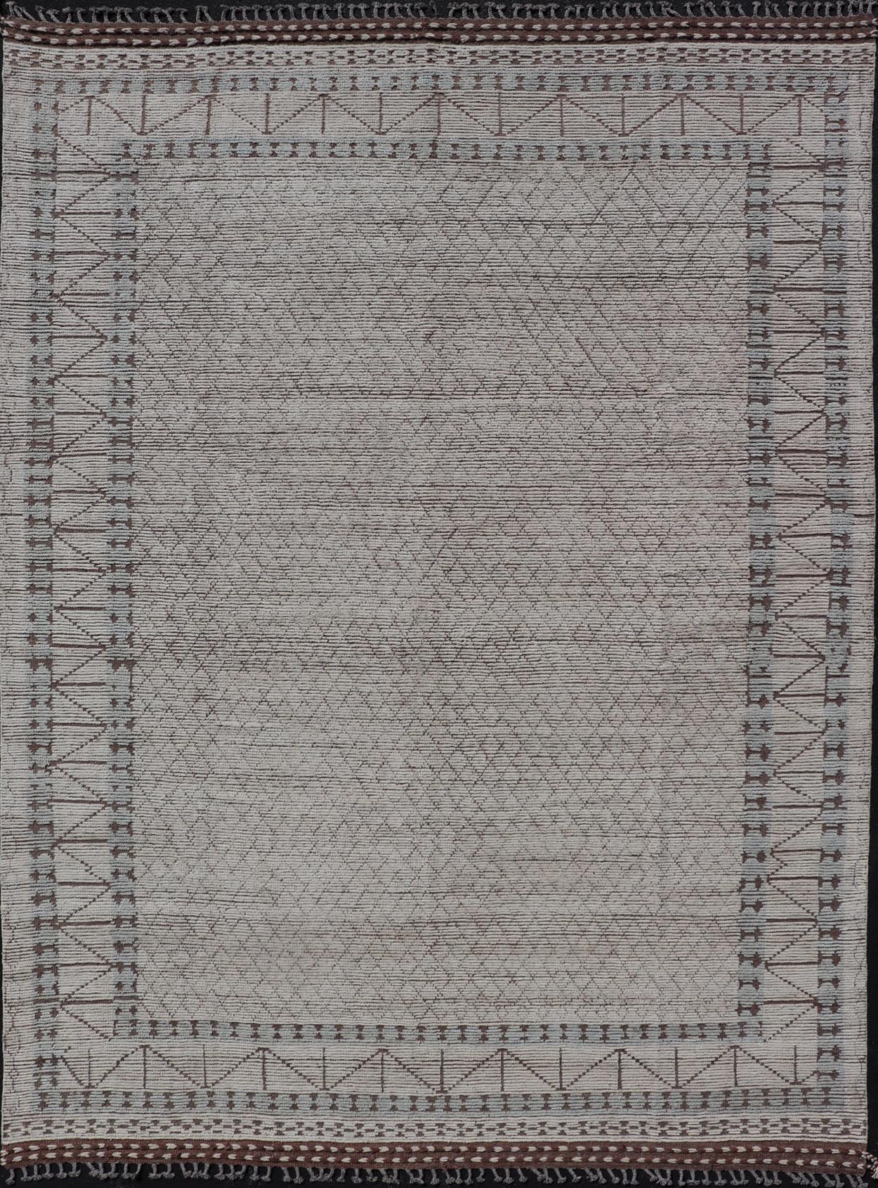 Large Modern Moroccan Abstract Rug With All - Over Design By Keivan Woven Arts. Keivan Woven Arts; rug MSE - 12796 Country of Origin: Afghanistan Type: Modern Casual Design/ Moroccan Design. Measures: 10'1 x 14'3 This large modern casual features e... - Keivan Woven ArtsMSE - 12796 - 25455Rug