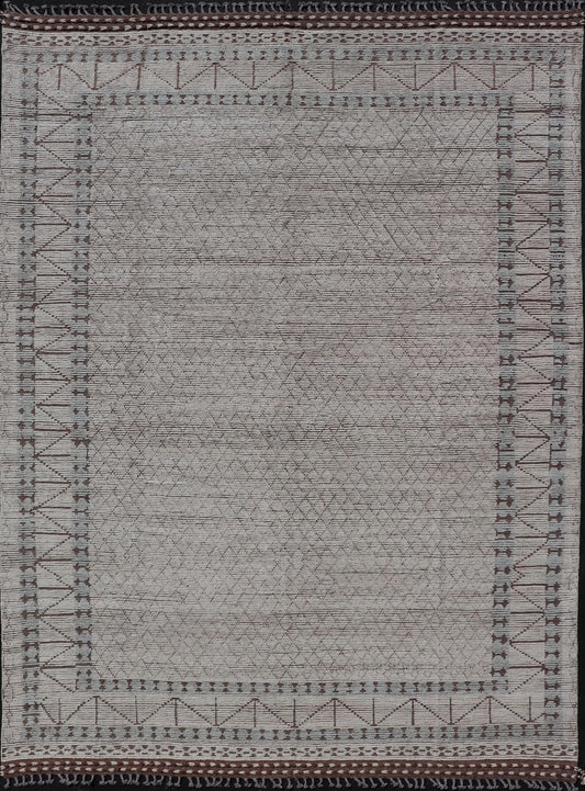 Large Modern Moroccan Abstract Rug With All - Over Design By Keivan Woven Arts. Keivan Woven Arts; rug MSE - 12796 Country of Origin: Afghanistan Type: Modern Casual Design/ Moroccan Design. Measures: 10'1 x 14'3 This large modern casual features e... - Keivan Woven ArtsMSE - 12796 - 25455