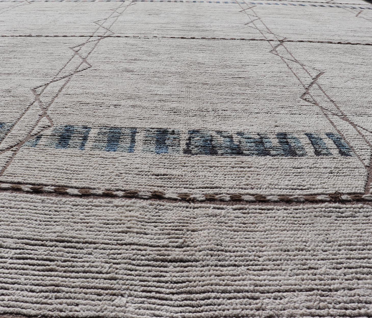 Modern Hand - Knotted Tribal Moroccan Rug in Wool with All - Over Design. Keivan Woven Arts / rug MSE - 12846, country of origin / type: Afghanistan / Modern Casual, circa Early - 21th Century. Measures: 11'10 x 15'2 This modern casual tribal Moroccan r... - Keivan Woven ArtsMSE - 12846 - 25473Rug