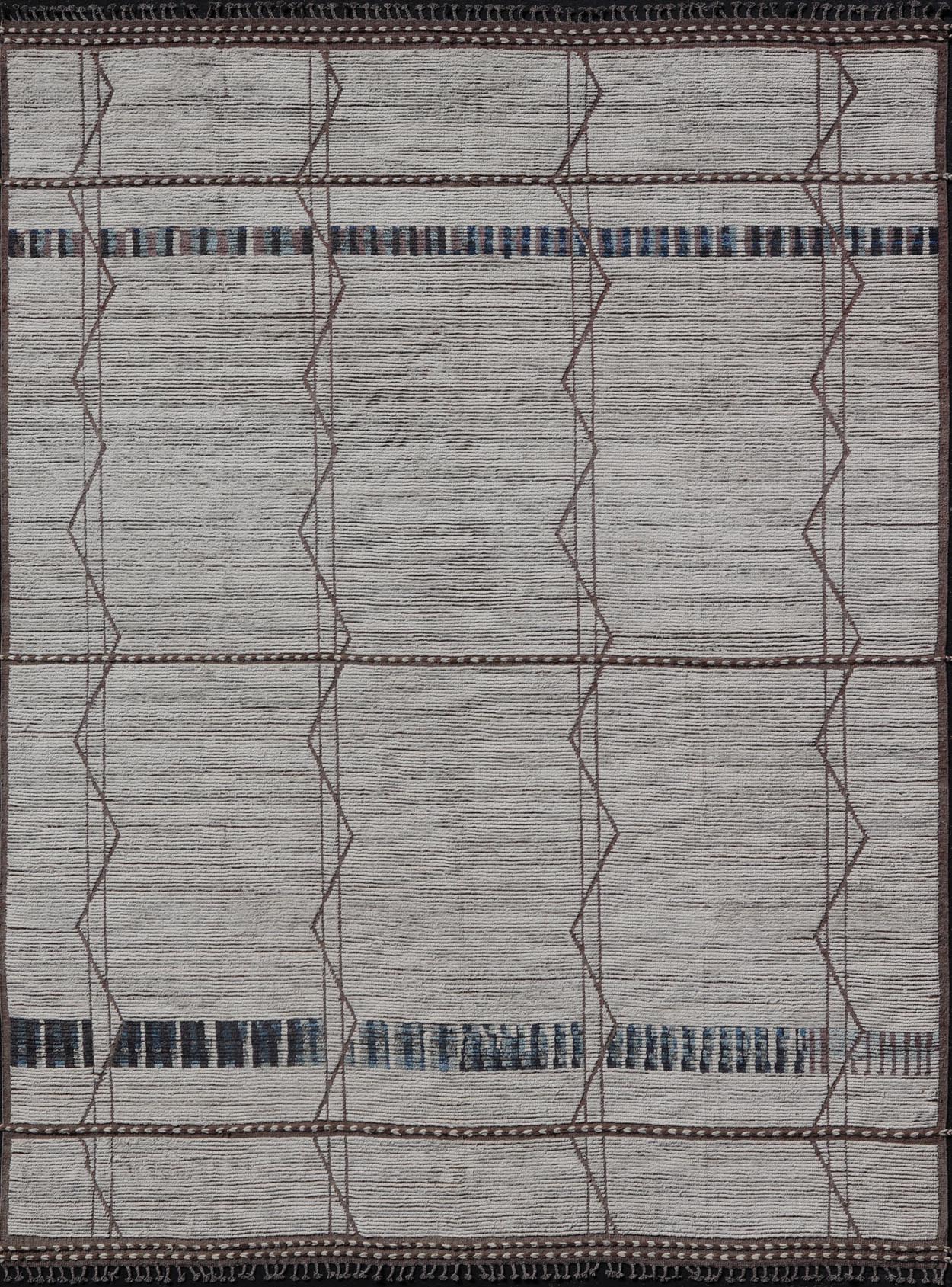 Modern Hand - Knotted Tribal Moroccan Rug in Wool with All - Over Design. Keivan Woven Arts / rug MSE - 12846, country of origin / type: Afghanistan / Modern Casual, circa Early - 21th Century. Measures: 11'10 x 15'2 This modern casual tribal Moroccan r... - Keivan Woven ArtsMSE - 12846 - 25473Rug