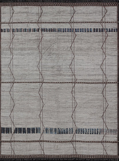 Modern Hand - Knotted Tribal Moroccan Rug in Wool with All - Over Design. Keivan Woven Arts / rug MSE - 12846, country of origin / type: Afghanistan / Modern Casual, circa Early - 21th Century. Measures: 11'10 x 15'2 This modern casual tribal Moroccan r... - Keivan Woven ArtsMSE - 12846 - 25473Rug