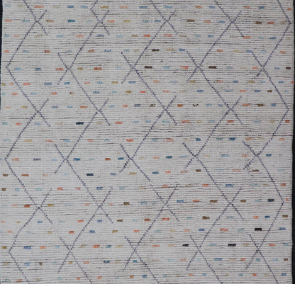 Modern Tribal Rug in Wool with Sub - Geometric Design By Keivan Woven Arts. rug MSE - 12905, Keivan Woven Arts / country of origin / type: Afghanistan / Modern Casual, circa Early - 21th century. Measures: 4'11 x 8'7 This modern casual tribal rug has ... - Keivan Woven ArtsMSE - 12905 - 25509Rug