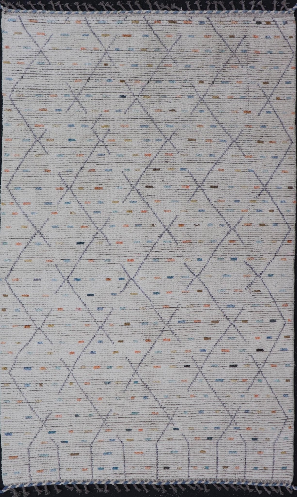 Modern Tribal Rug in Wool with Sub - Geometric Design By Keivan Woven Arts. rug MSE - 12905, Keivan Woven Arts / country of origin / type: Afghanistan / Modern Casual, circa Early - 21th century. Measures: 4'11 x 8'7 This modern casual tribal rug has ... - Keivan Woven ArtsMSE - 12905 - 25509Rug