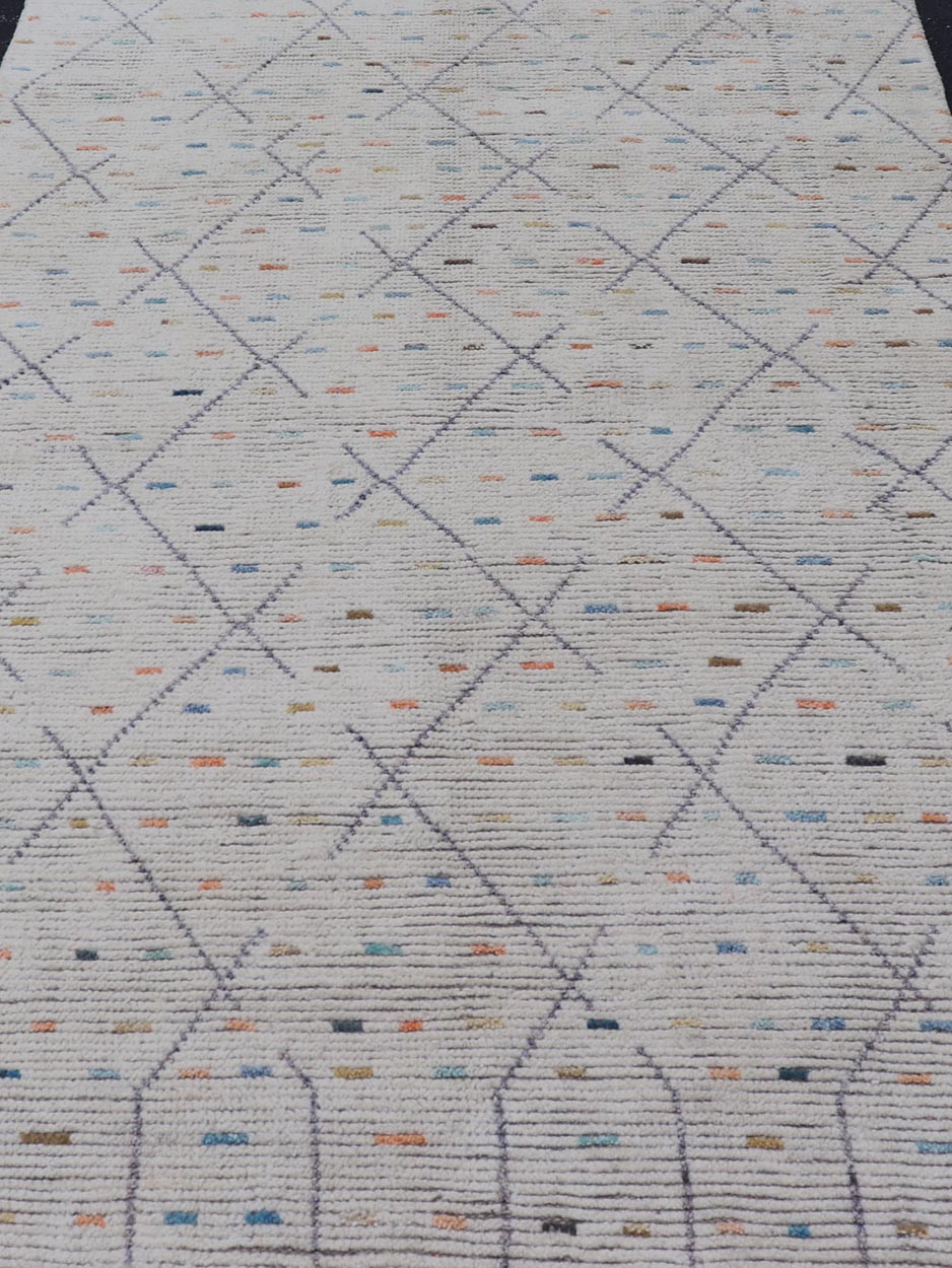 Modern Tribal Rug in Wool with Sub - Geometric Design By Keivan Woven Arts. rug MSE - 12905, Keivan Woven Arts / country of origin / type: Afghanistan / Modern Casual, circa Early - 21th century. Measures: 4'11 x 8'7 This modern casual tribal rug has ... - Keivan Woven ArtsMSE - 12905 - 25509Rug